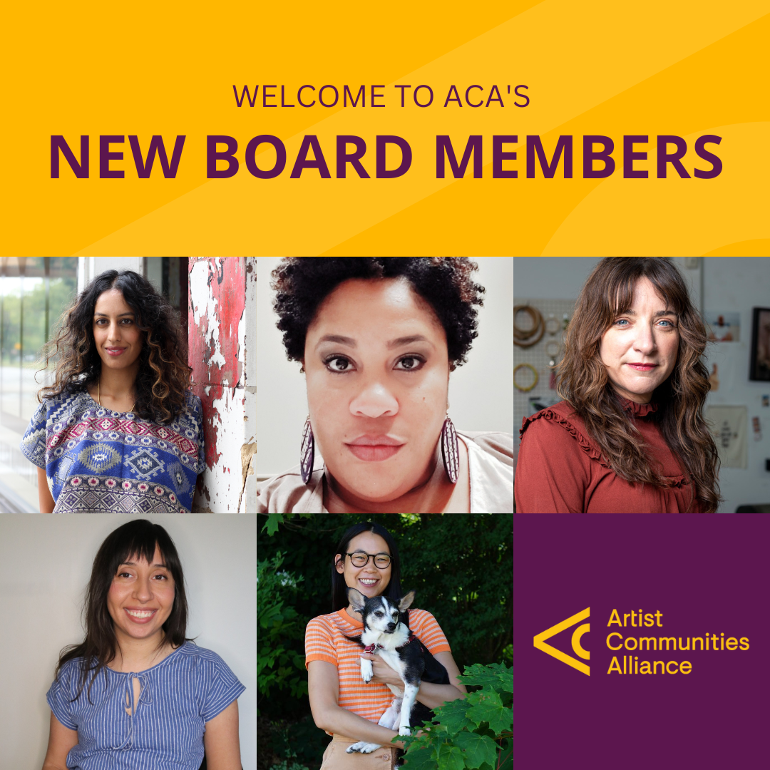 A graphic says "Welcome to ACA's New Board Members" and shows five images of women and an ACA logo.